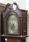 An Edwardian chiming longcase clock W.45cm                                                                                             