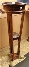 A French Empire style inlaid mahogany jardiniere stand W.31cm                                                                          