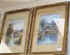 R. Esdaile Richardson, pair of watercolours, Views of a watermill, signed and dated 1901, 35 x 25cm.                                   