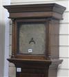 An early 19th century oak thirty hour longcase clock W.48cm                                                                            