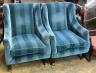 A pair of contemporary upholstered armchairs, width 70cm, depth 86cm, height 97cm                                                                                                                                           
