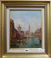 P. Robenhelm European School, oil on canvas, Venetian scene, signed, 29 x 24cm.                                                        