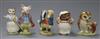 Five Beatrix Potter figures                                                                                                            