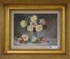 E.J.Beck, oil on canvas, Still life of roses, signed, 30 x 40cm.                                                                       