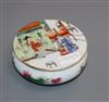 A Chinese famille rose jar and cover height 4cm                                                                                        