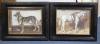 Gilbert Holiday (1879-1937), Portraits of an Alsatian and a Dapple grey horse 'Cossack', pair of oils on card, 24 x 32 cm.                                                                                                  