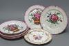 Seven French faience plates and a Dresden plate                                                                                                                                                                             