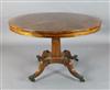 A Regency brass strung rosewood breakfast table, Diam.3ft 10in. H.2ft 6in.                                                             