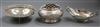 An Egyptian white metal oval two-handled bon bon dish, a Portuguese pierced white metal bowl and a Malaysian white metal bowl 15oz     