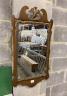 A George III style walnut fret cut wall mirror, width 47cm, height 86cm                                                                                                                                                     