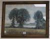 Early 20th century, watercolour, Wooded landscape, unsigned,                                                                           