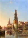 Pieter Cornelis Dommersen (1834-1908) Montelbaan's Tower, Amsterdam 16.5 x 12.5in.                                                     