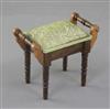 Denis Hillman. A Victorian style miniature piano stool, width 2in.                                                                     