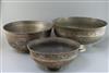 An 18th/19th century Persian tinned copper bowl, 15.25in. and 12.25in.                                                                 