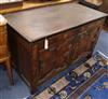 An oak and walnut coffer W.118cm                                                                                                       