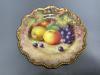 A large Royal Worcester fruit painted plate, signed H. (Harry) Ayrton, diameter 22.5cm                                                                                                                                      