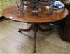 An Anglo-Indian Regency padouk wood circular breakfast table W.130cm                                                                   