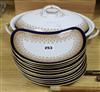 Eleven Royal Worcester crescent plates and a tureen                                                                                    