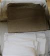 A quantity of mixed French provincial linens: sheets, table cloths, napkins etc                                                        