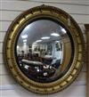 A large Regency style gilt convex mirror w.85cm                                                                                        