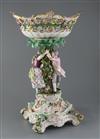 An impressive Meissen porcelain figural centrepiece bowl, late 19th century, total H.55.5cm, typical small losses                      