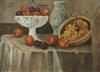 Manner of Purvis de Chavannes Still life of fruit, 44 x 62cm                                                                           