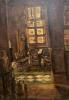 A. Ketzer, oil on canvas laid on board, 17th century interior, indistinctly signed, 57 x 41cm, unframed                                                                                                                     