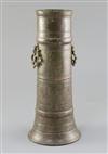 A 17th century Indian bronze vase, height 12in.                                                                                        