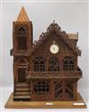 A French novelty fret worked house height 53cm width 40cm                                                                              