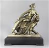 After Danneker. A late 19th century patinated bronze group of Ariadne and the panther, height 17.25in.                                 