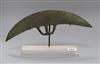 A Chinese archaistic curved bronze dagger length 32cm                                                                                  