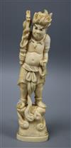 A 19th century Japanese carved ivory figure of an Oni height 20cm                                                                      