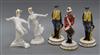 Five Michael Sutty figures, two RAF and Kings Own Royal Border Regiment tallest 18cm                                                   