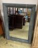 A Victorian style rectangular painted metal framed wall mirror, width 78cm, height 118cm                                                                                                                                    