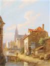 Peter Christian Dommersen (Dutch 1834-1908) Dutch street scene 9.75 x 7.75in.                                                          