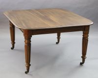 A Victorian mahogany extending dining table, W.4ft 3.5in H.2ft 5in. L.4ft extends to 9ft 1in.                                          