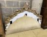 An acanthus carved and stripped bed headboard, width 150cm                                                                                                                                                                  