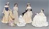 A Beswick Beatrix Potter figure, 'Hunca Munca Sweeping', a Royal Doulton figure, 'Images' and four other figurines,                    