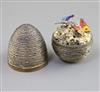 A 1970's textured silver gilt surprise egg by Stuart Devlin, no. 256, 7.8cm.                                                           