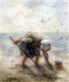 Robert Gemmell Hutchinson (1855-1936) Beachcombing 9.5 x 8.25in.                                                                       