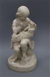 A Copeland figure of a lady and child, marked J.Durham.Sq. 1862 and 'Go to Sleep', and Art Union of height 44cm                        