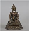 A bronze figure of Buddha height 16cm                                                                                                  