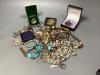 A quantity of assorted costume jewellery including silver.                                                                                                                                                                  