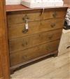 A George III oak chest of drawers W.100cm                                                                                              