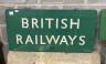 A vintage British Railways green and white rectangular enamel sign, width 91cm, height 46cm                                                                                                                                 