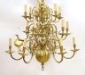 A 19th century Dutch brass chandelier, 84 cm high                                                                                                                                                                           