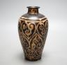 A Chinese black ground vase, 20cm                                                                                                                                                                                           