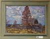 Yuri Matusshevski 1962, oil on canvas, Dachas, signed 34 x 48cm re-lined                                                               