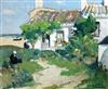 § Raymond Wintz (1884-1956) Cottage beside the sea 17.5 x 21in.                                                                        