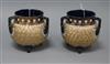 A pair of Royal Doulton Slaters Patent cauldron planters, impressed marks to interiors height 11.5cm                                   